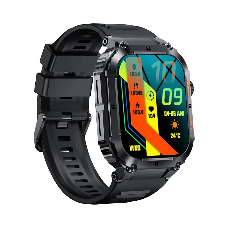 Умные часы K57 Pro для мужчин Bluetooth Вызов Спорт на открытом воздухе Батарея 400 мАч 1,96-дюймовый IPS-экран Частота сердечных сокращений кровяное давление Умные часы Изображение 0