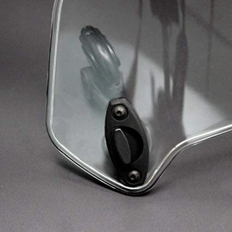 Универсальный удлинитель лобового стекла мотоцикла, Спойлер, Дефлектор ветрового стекла с регулируемым зажимом, серый Изображение 5
