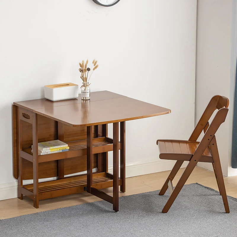Современные минималистичные обеденные стулья кухонный стул из натурального бамбука Складной Дизайн Сочетание мебели для гостиной со стульями Nordic Изображение 0