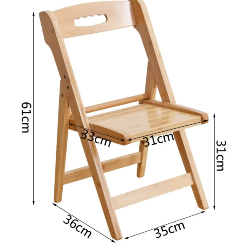 Современные минималистичные обеденные стулья кухонный стул из натурального бамбука Складной Дизайн Сочетание мебели для гостиной со стульями Nordic Изображение 4