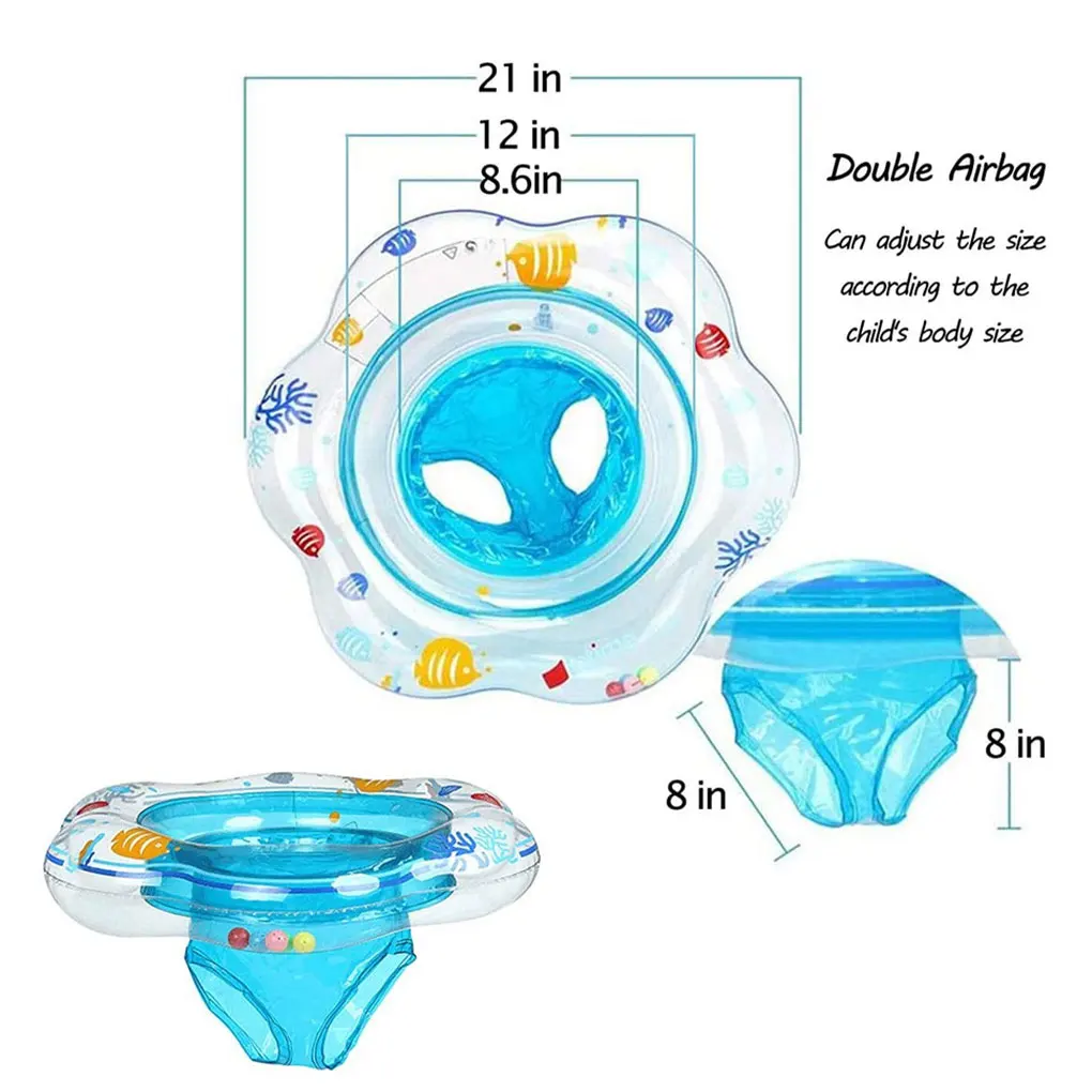 Детское кольцо для плавания, надувной буй с сиденьем, инструмент для занятий водными видами спорта Изображение 5