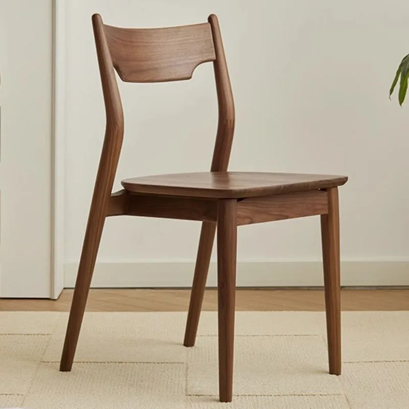 Обеденный стул из массива дерева в гостиной с отдельными акцентами, Кухонный обеденный стул, минималистичный шезлонг, прикольные украшения Изображение 0