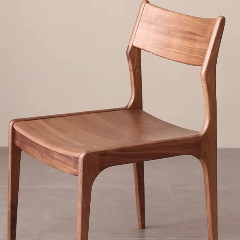Обеденный стул из массива дерева в гостиной с отдельными акцентами, Кухонный обеденный стул, минималистичный шезлонг, прикольные украшения Изображение 4