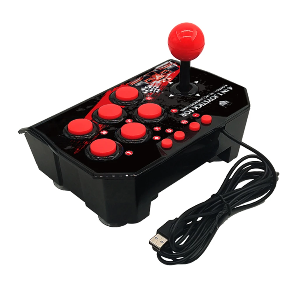 4-в-1 USB Проводной игровой джойстик Ретро Аркадная станция TURBO Игровая консоль Rocker Изображение 2