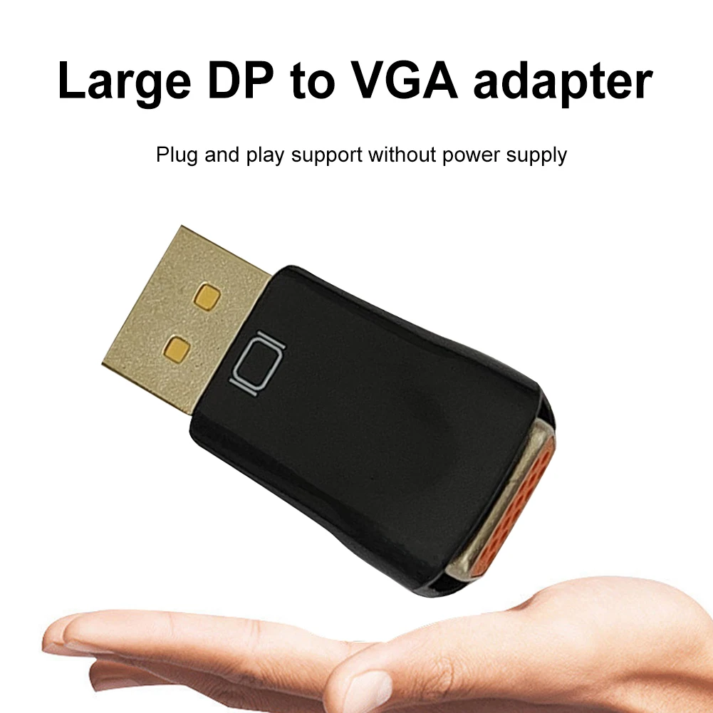 Адаптер DisplayPort Male-VGA-Разъем Односторонний Кабель Конвертер Male-Female Не Требует Питания для ПК, Проектора DVD Изображение 5