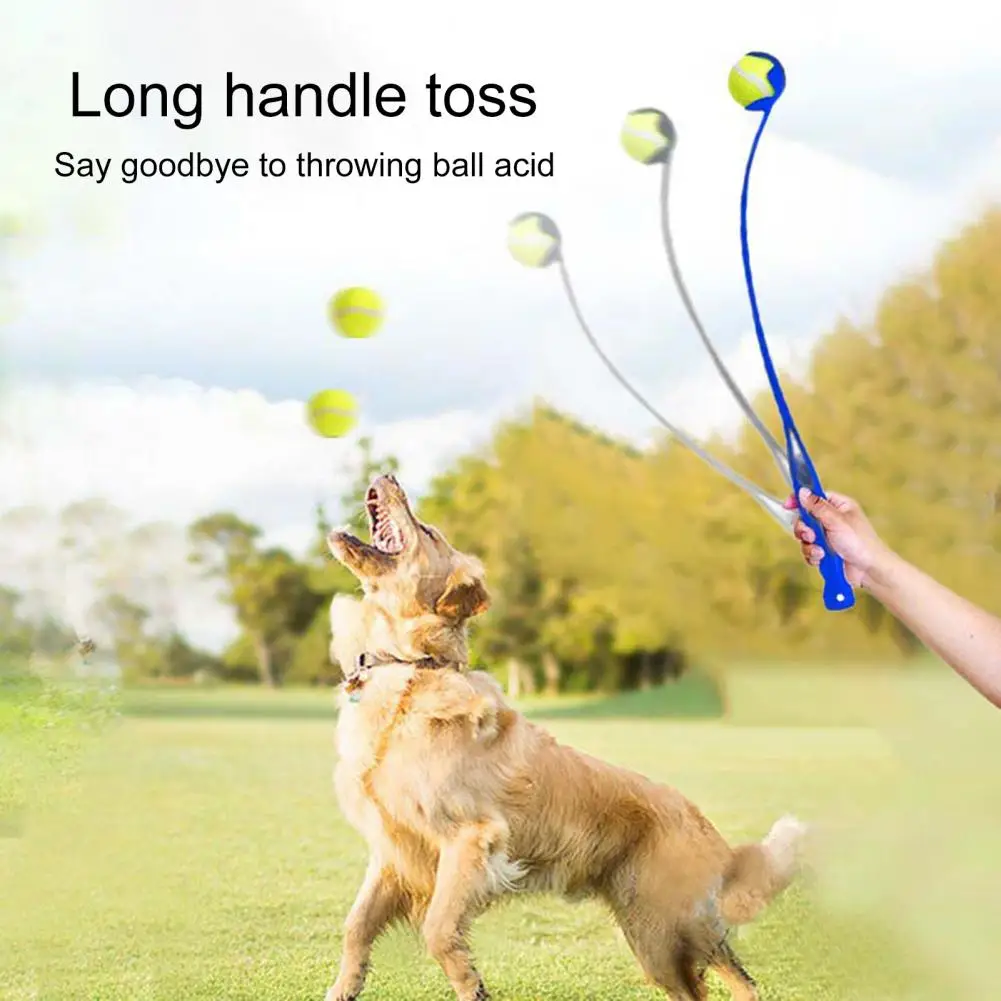 Pet Ball Thrower Dog Ball Launcher Пусковые установки для домашних мячей Hands-free Забавная игрушка для собак, увеличивающая скорость и дистанцию в упражнениях для собак Изображение 2