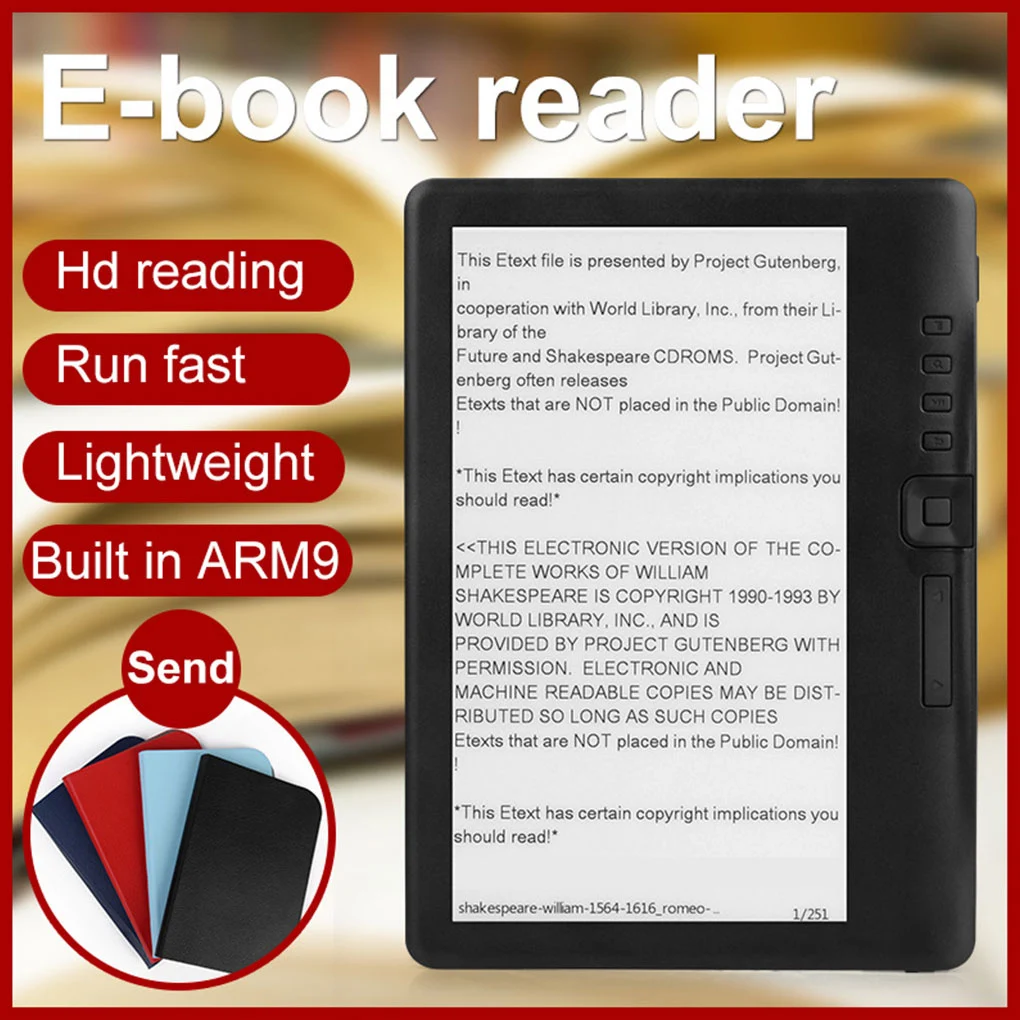 Устройство для чтения электронных книг 7-дюймовый планшет для чтения электронных книг HD, Музыкальный mp3-плеер, Портативный планшет для чтения с Tft-ЖК-экраном, 4g Разъем Eu Изображение 0