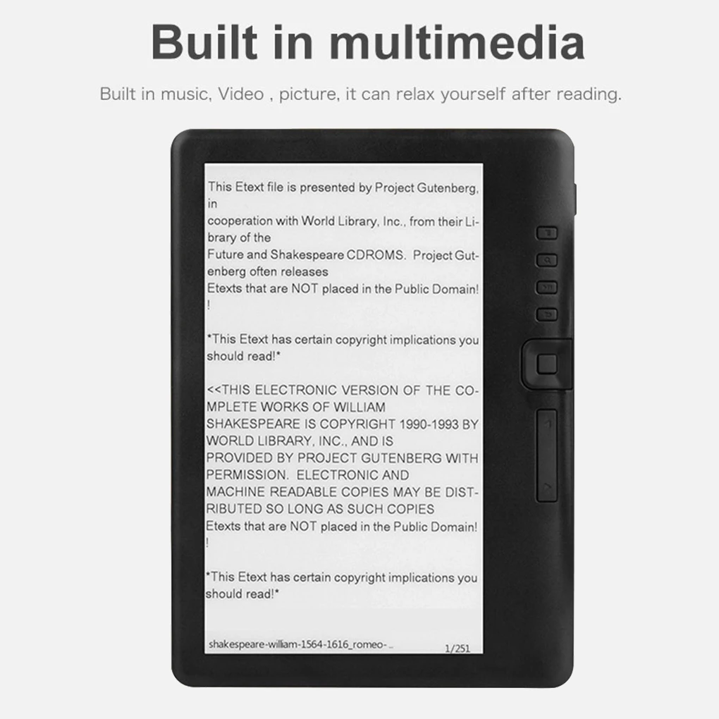 Устройство для чтения электронных книг 7-дюймовый планшет для чтения электронных книг HD, Музыкальный mp3-плеер, Портативный планшет для чтения с Tft-ЖК-экраном, 4g Разъем Eu Изображение 2