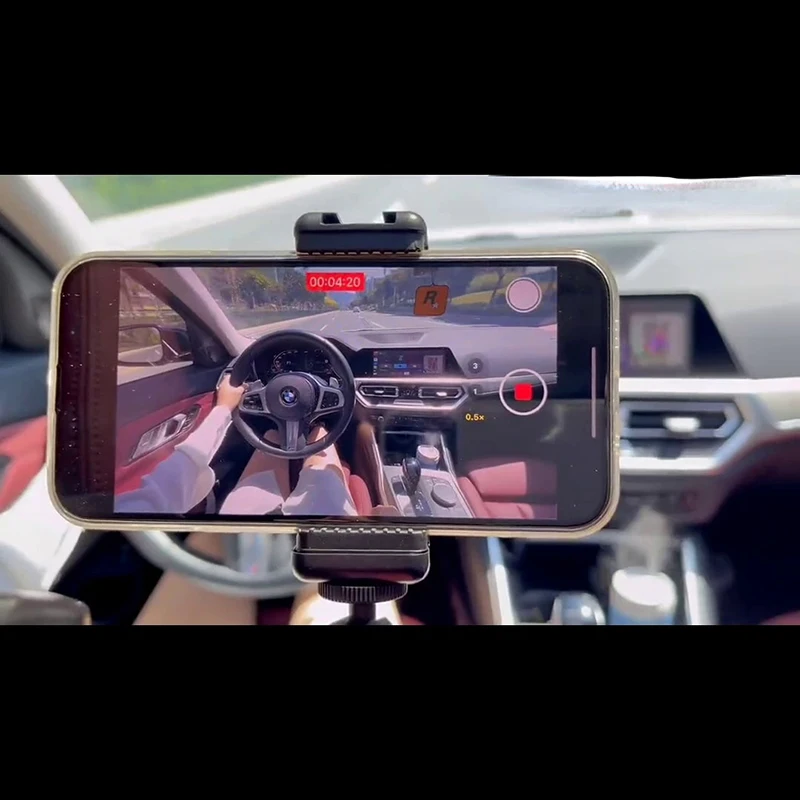 Автомобиль Автомобильный Держатель подставки для мобильного телефона POV Шарнирное крепление для телефона для видеозаписи для Iphone для видеосъемки в автомобиле Изображение 3