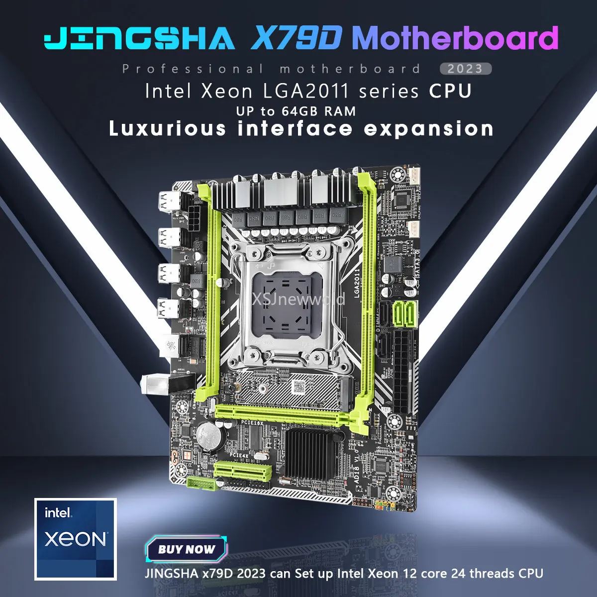 Комплект материнской платы X79D2.0 с процессором E5 2689 и памятью DDR3 REG 1 *16G = 16 ГБ Двухканальный комплект LGA2011 NVME M.2 SATA 3.0 Xeon Изображение 1