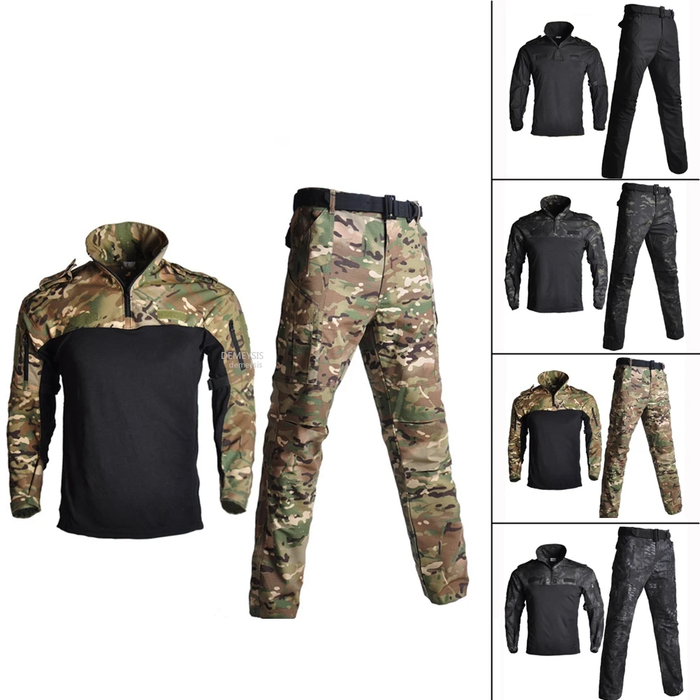 Уличная тактическая униформа Рубашка + брюки Камуфляжная охотничья военная игра Cs Combat G3 Одежда Мужская Airrosft Снаряжение для пейнтбола Изображение 0