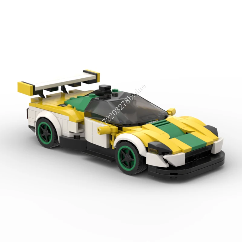 299 шт. MOC Speed Champions Takata Dome NSX v2 Модель спортивного автомобиля, строительные блоки, технологические кирпичи, творческая сборка, Детские игрушки в подарок Изображение 0
