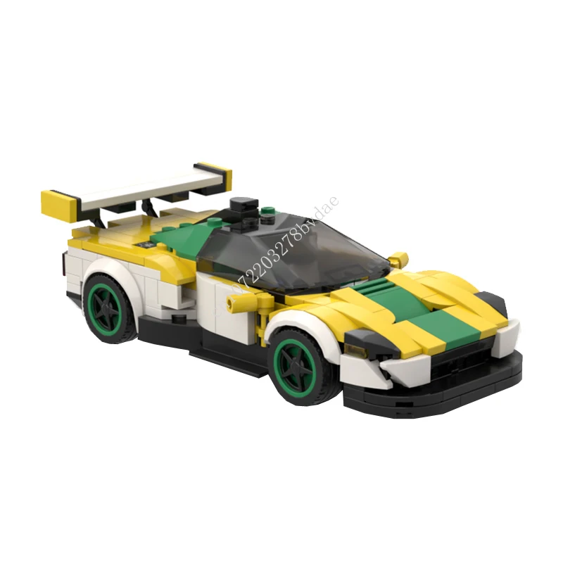 299 шт. MOC Speed Champions Takata Dome NSX v2 Модель спортивного автомобиля, строительные блоки, технологические кирпичи, творческая сборка, Детские игрушки в подарок Изображение 1