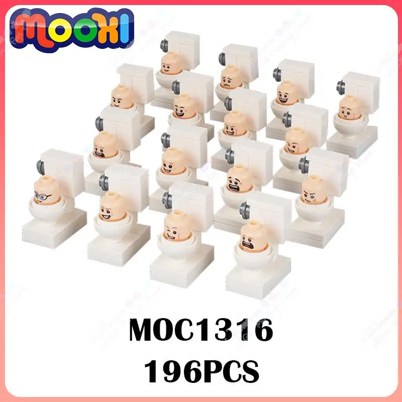 MOC1316 Креативная Серия Toilet Man Legion Строительные Блоки Skibidi Toilet Забавный Игровой Персонаж Модель Сборки Кирпичных Игрушек Для Детей Изображение 0