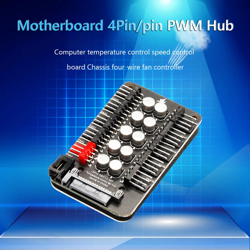 Материнская плата, 4-контактный ШИМ-концентратор, Кулер, Удлинитель вентилятора, адаптер регулятора скорости ПК Изображение 5