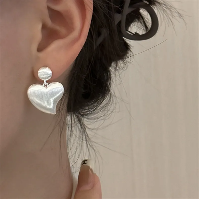Серебряная игла S925, Серьги-капли в виде сердца любви для Женщин, Ювелирный подарок для свадебной вечеринки eh1114 Изображение 0