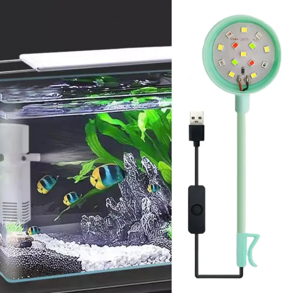 Энергосберегающие фонари для аквариумов с мягким подключением, Универсальные Водонепроницаемые Светодиодные аквариумные светильники 360 ° для рыб Изображение 1