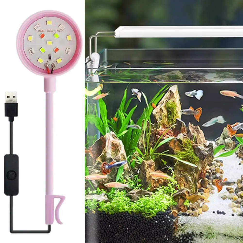Энергосберегающие фонари для аквариумов с мягким подключением, Универсальные Водонепроницаемые Светодиодные аквариумные светильники 360 ° для рыб Изображение 2