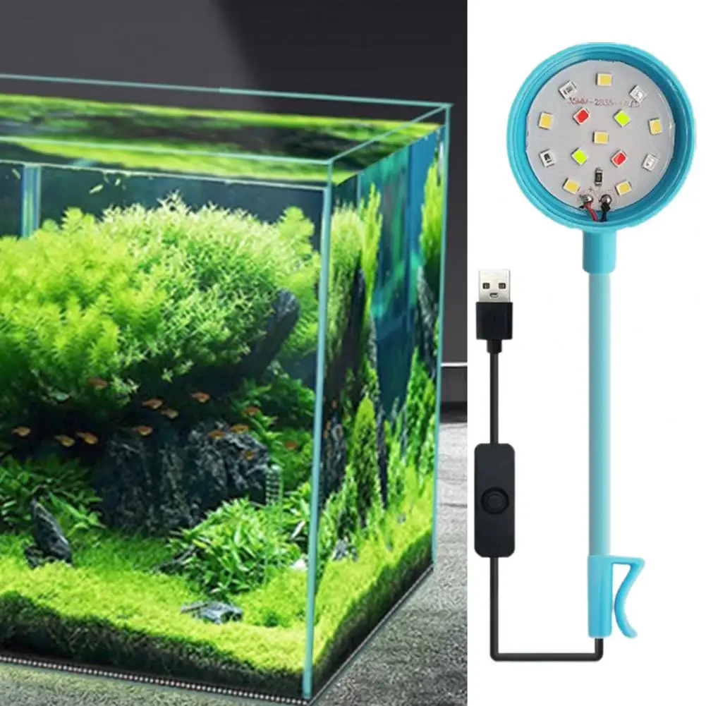 Энергосберегающие фонари для аквариумов с мягким подключением, Универсальные Водонепроницаемые Светодиодные аквариумные светильники 360 ° для рыб Изображение 4