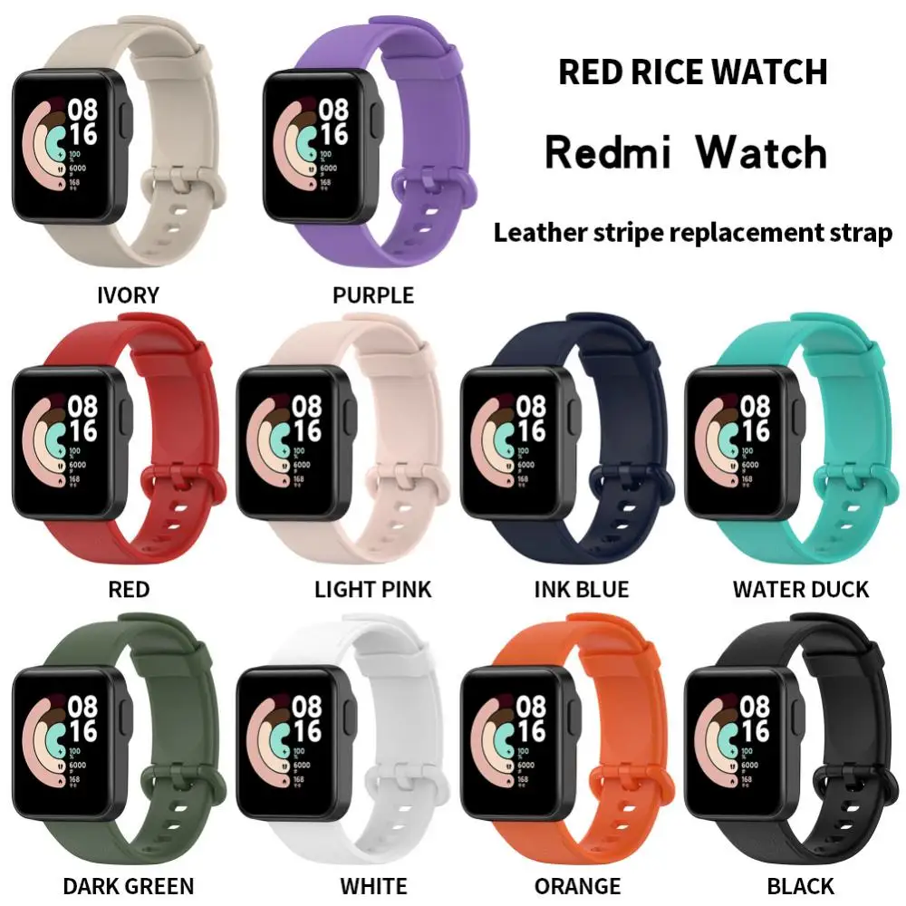 Силиконовый ремешок для часов Xiaomi Mi Watch Lite / Redmi Watch Сменный браслет с серебряной пряжкой Доступен в нескольких цветах Изображение 1