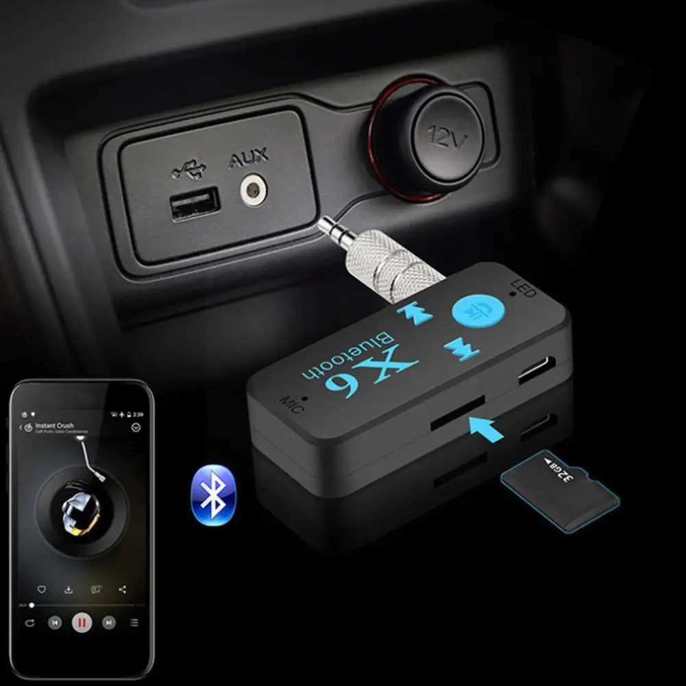 3,5 ММ Разъем AUX Аудио MP3 Музыкальный Bluetooth Приемник Автомобильные Беспроводные Наушники Handsfree Адаптер Для Вызова Комплекта Динамиков Free I7I7 Изображение 1