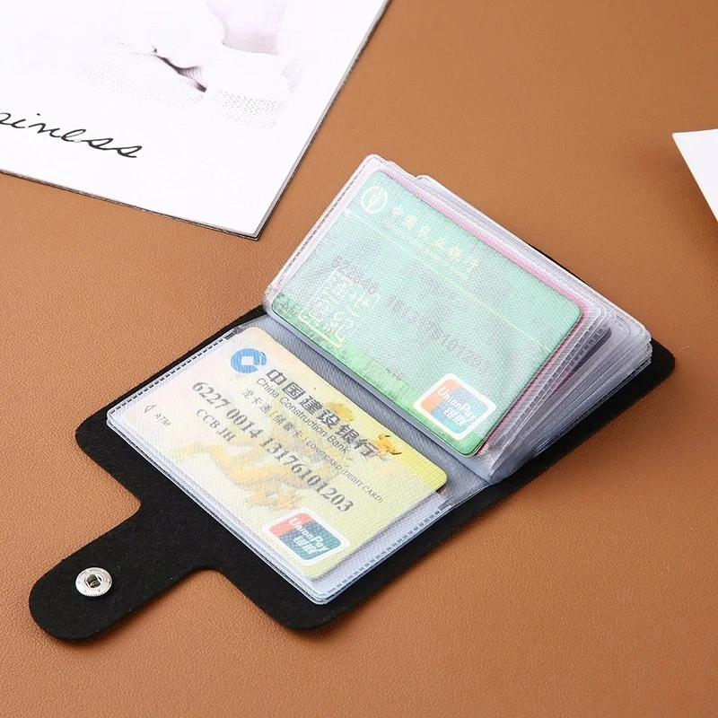 Новый кожаный функциональный 24-битный футляр для карт, визитница, Мужская и женская сумка для кредитных паспортов, кошелек для удостоверений личности, 8 цветов Изображение 3