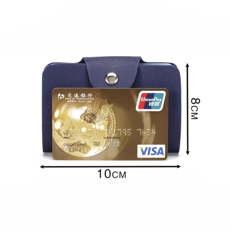 Новый кожаный функциональный 24-битный футляр для карт, визитница, Мужская и женская сумка для кредитных паспортов, кошелек для удостоверений личности, 8 цветов Изображение 4