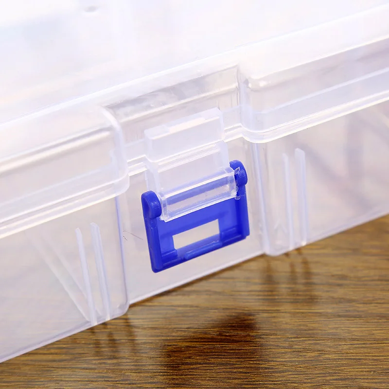 Вместительный Прозрачный пластиковый ящик для хранения косметики, держатель для витрины, контейнер-органайзер, небольшой аксессуар Изображение 2