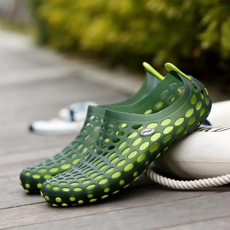 Уличная обувь, дышащая летняя пляжная обувь, обувь для болот, противоскользящие тапочки, модные летние воздушные туфли Изображение 0