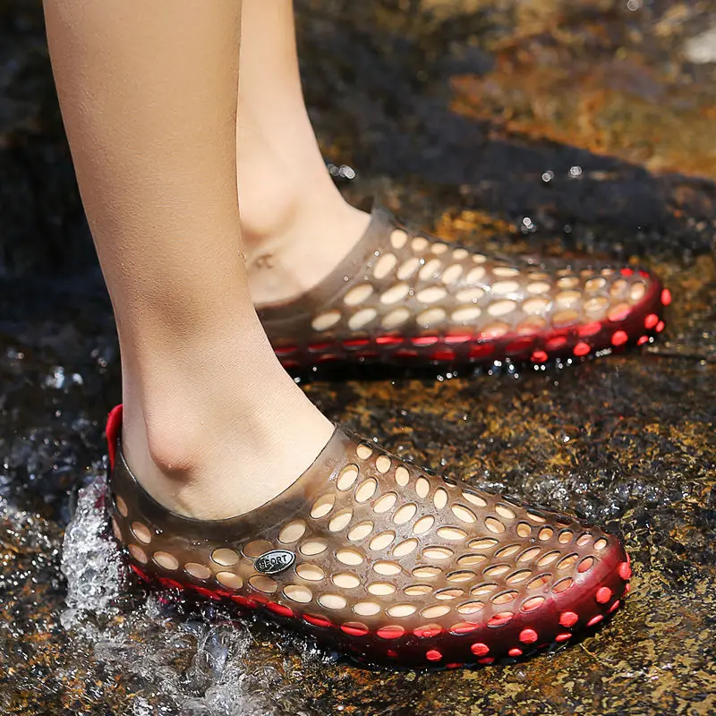 Уличная обувь, дышащая летняя пляжная обувь, обувь для болот, противоскользящие тапочки, модные летние воздушные туфли Изображение 4