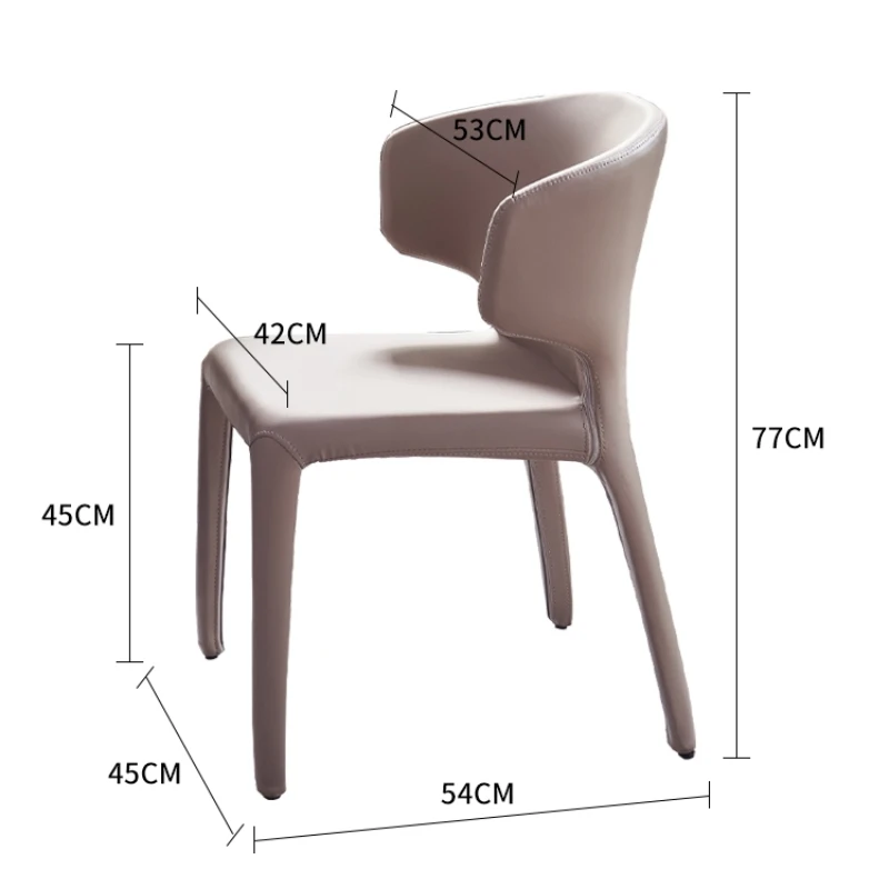 Обеденные стулья из искусственной кожи с подлокотниками, Офисные дизайнерские обеденные стулья для вечеринок, Современная банкетная мебель Silla Comedor для дома YQ50DC Изображение 3