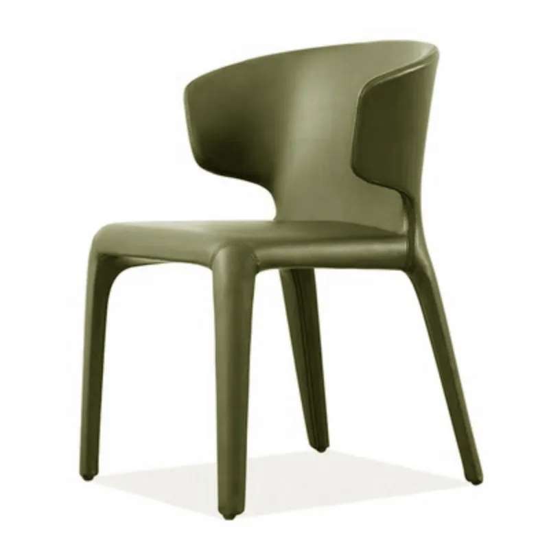 Обеденные стулья из искусственной кожи с подлокотниками, Офисные дизайнерские обеденные стулья для вечеринок, Современная банкетная мебель Silla Comedor для дома YQ50DC Изображение 5