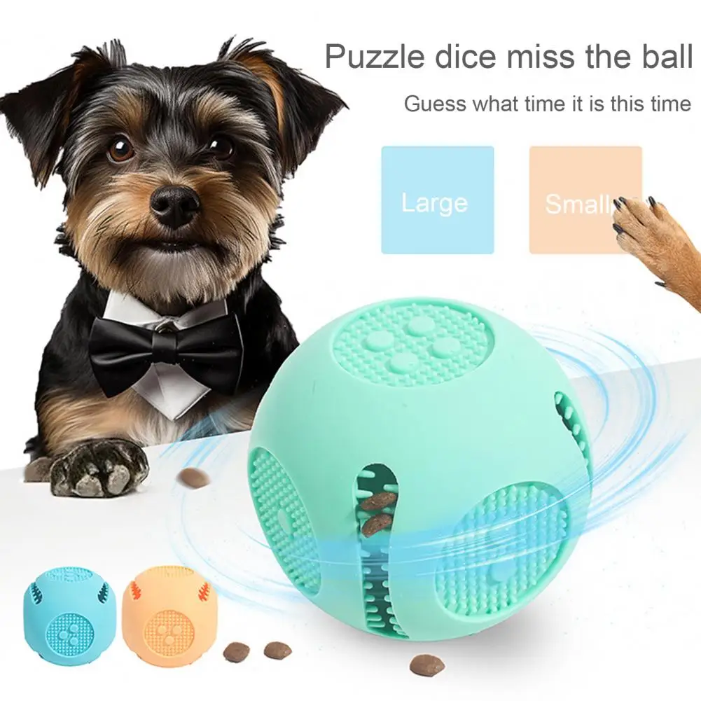 Шарик для собачьего корма для чистки зубов Интерактивная игрушка для просачивания корма, дозатор корма для собак, принадлежности для домашних животных Изображение 0