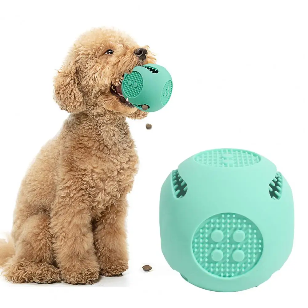 Шарик для собачьего корма для чистки зубов Интерактивная игрушка для просачивания корма, дозатор корма для собак, принадлежности для домашних животных Изображение 4