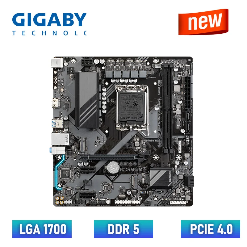 Материнская плата LGA 1700 Gigabyte B760M с поддержкой питания Intel 12-го и 13-го поколений, процессор DDR5 PCI-E 4.0 M.2, Материнская плата Новая Изображение 1