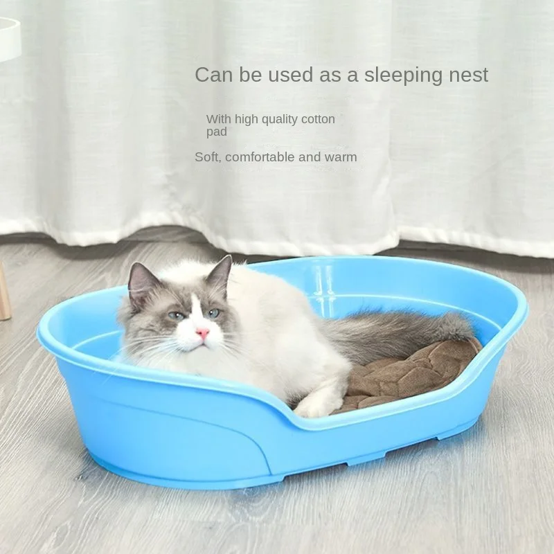 Пластиковый наполнитель для ванной комнаты для кошек, прохладный коврик для ванной, устойчивый к грязи все четыре сезона, универсальный против укусов Изображение 1