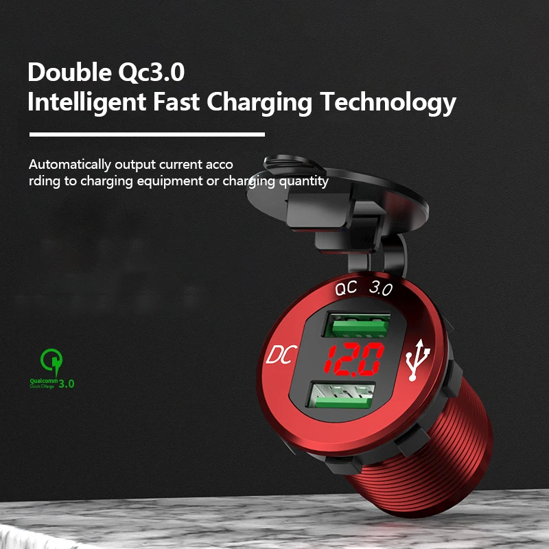 Qc3.0 Быстрая зарядка, прочное, надежное, трендовое, стильное, обязательное зарядное устройство для смартфона премиум-класса, автомобильное зарядное устройство для смартфона высокого качества Изображение 3