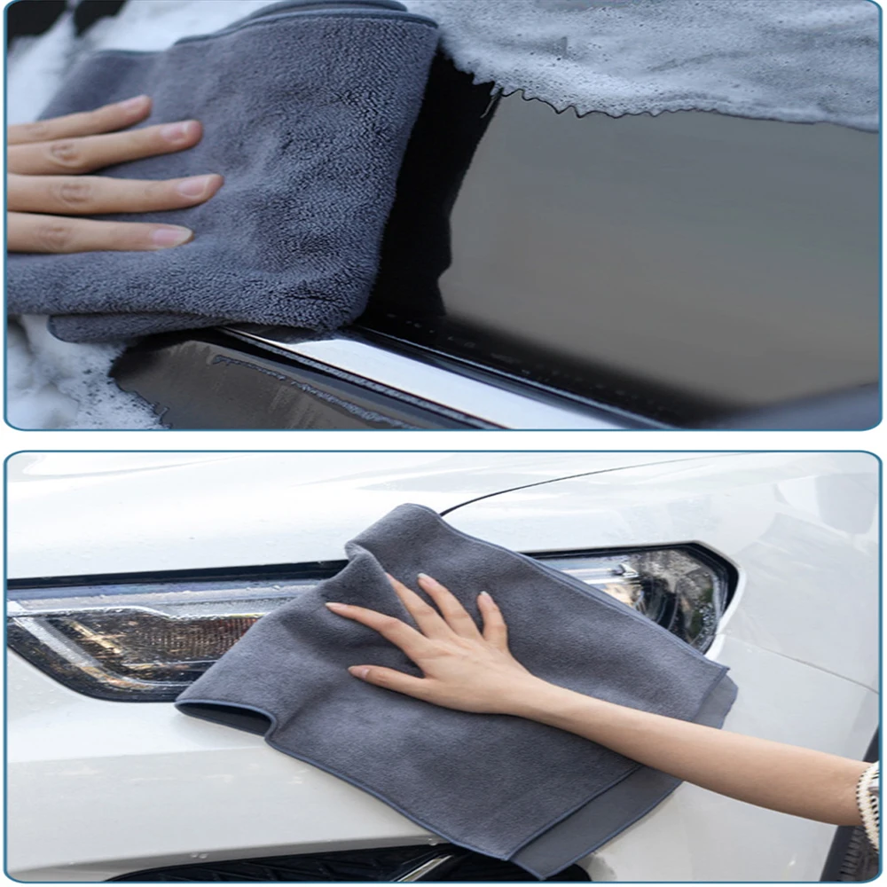2/1ШТ Обновленное полотенце для автомойки из ультра волокна, суперабсорбирующее Средство для ухода за автомобилем, Салфетки для сушки деталей, полотенца для мойки автомобилей Изображение 4